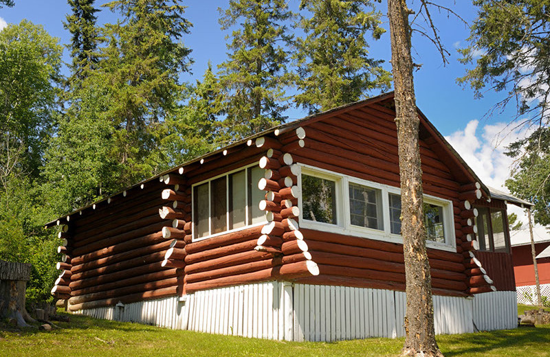 Cabin exterior at Rough Rock Lodge.