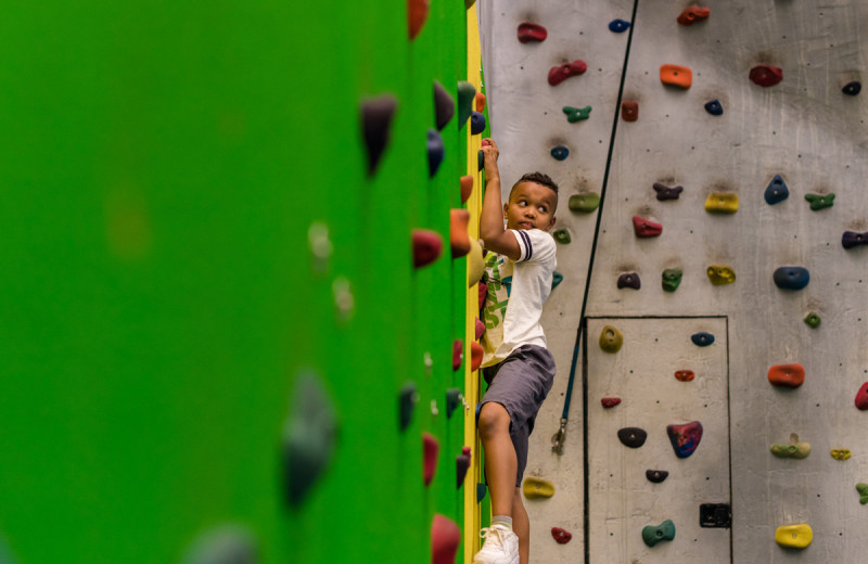 Climbing at Deerhurst Resort.