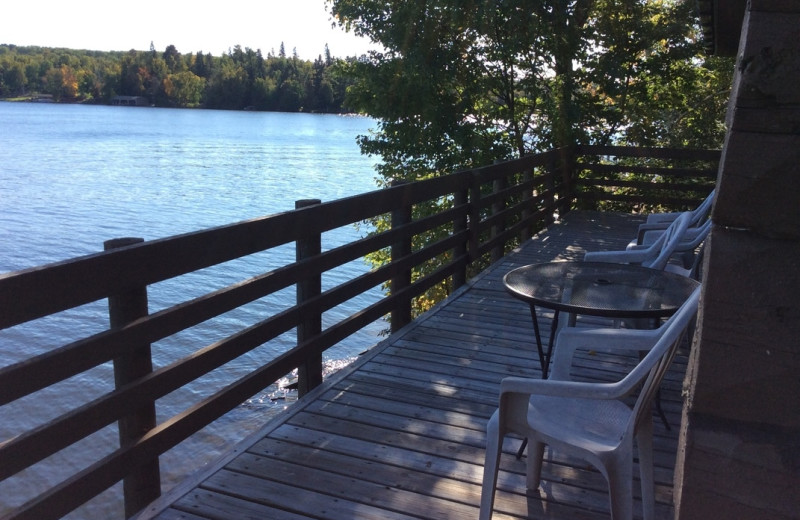 Deck at Muskego Point Resort.