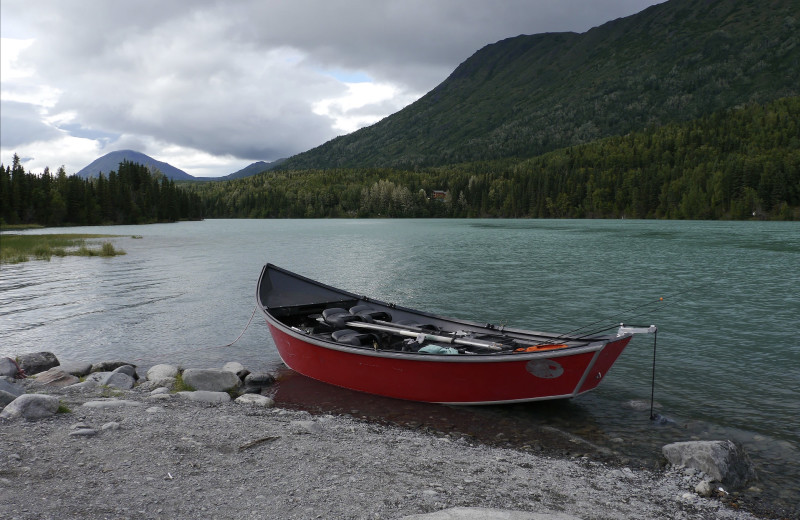 Boat at Gwin's Lodge & Kenai Peninsula Charter Booking Service.