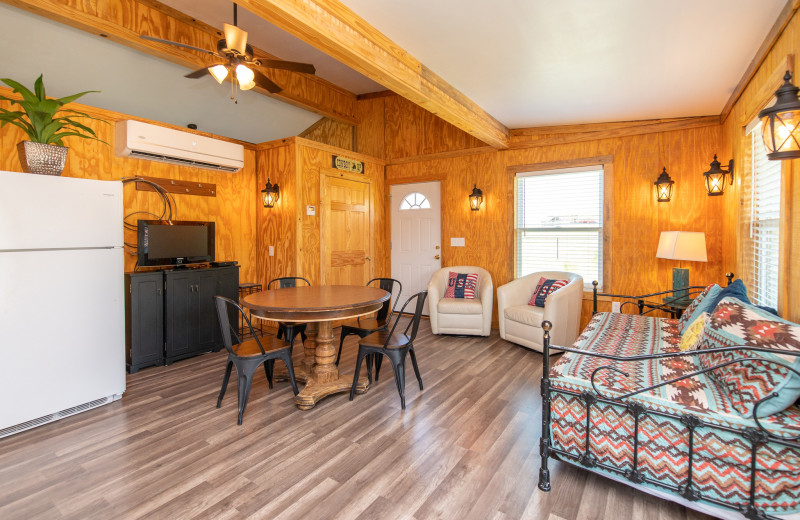 Cabin interior at Yogi Bear's Jellystone Park Wichita Falls.