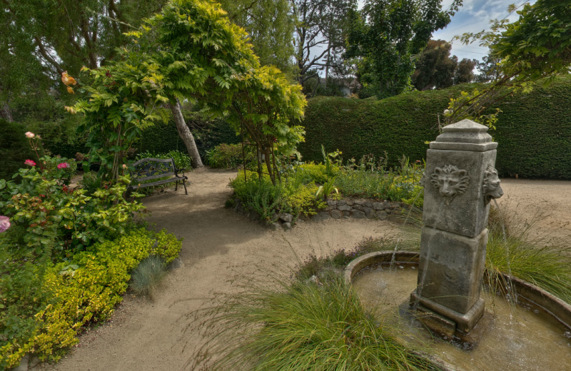 Butterfly garden at Cambria Pines Lodge.