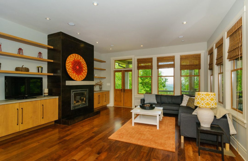 Rental living room at Asheville Connections.