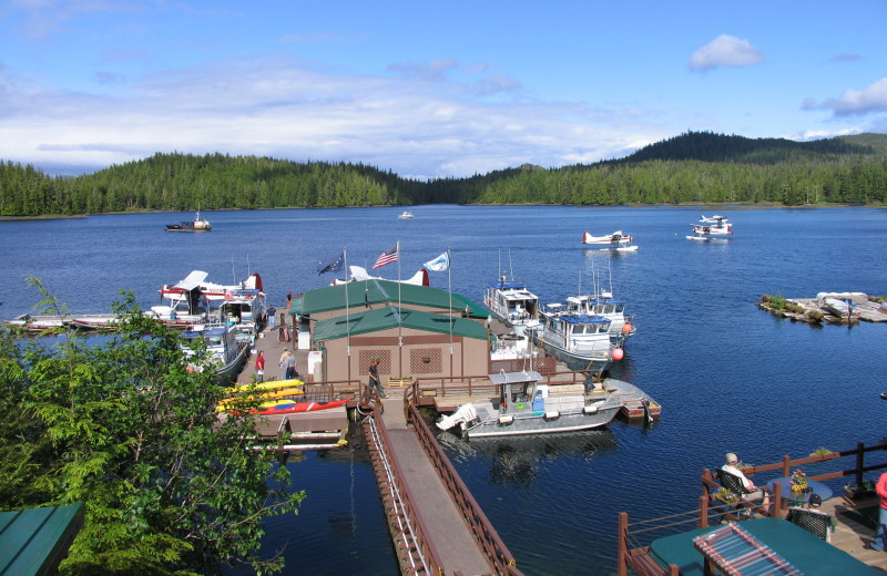 Float planes at portsman's Cove Lodge.