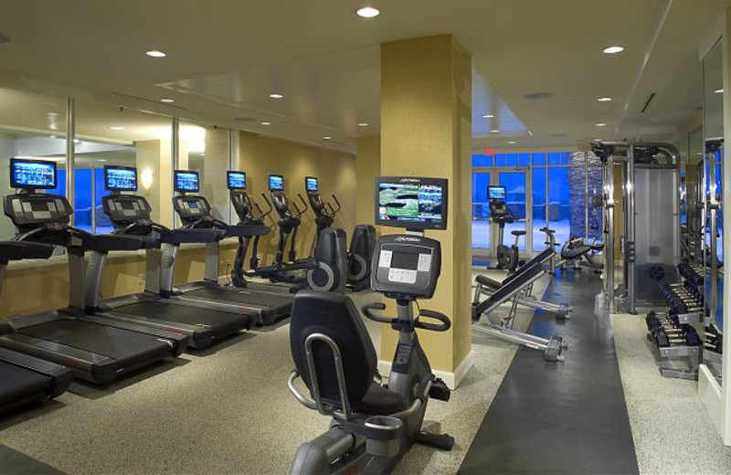 Fitness room at JW Marriott The Rosseau Muskoka Resort & Spa.