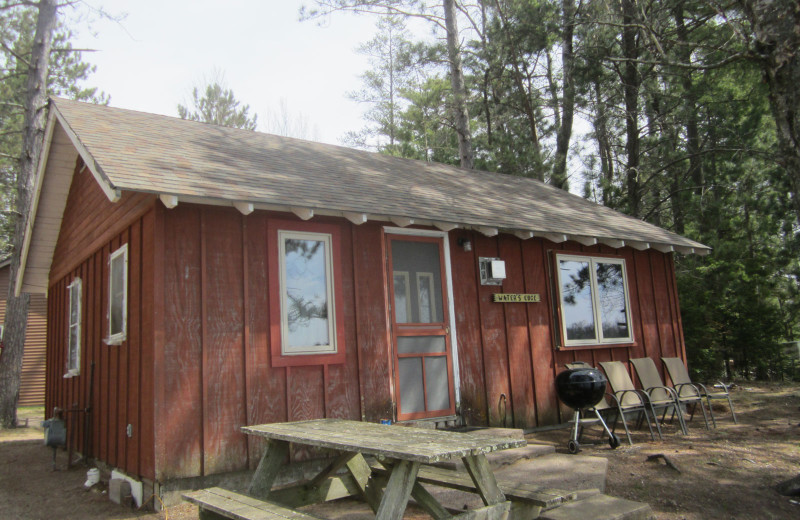 Cabin exterior at Idle Hours Resort.