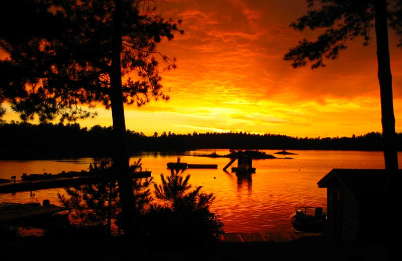 Sunset at Northern Lights Resort Outfitting & Youth Quest.