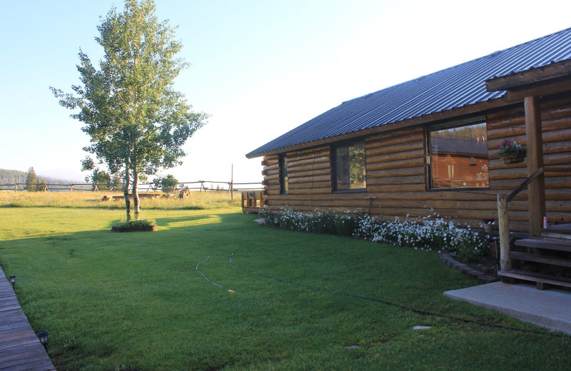 Cabin exterior at Kendall Valley Lodge.