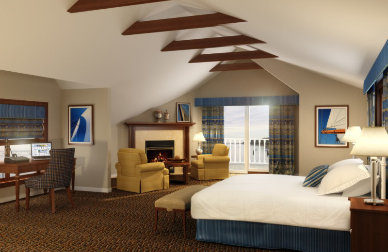 Guest suite at Danfords on the Sound.