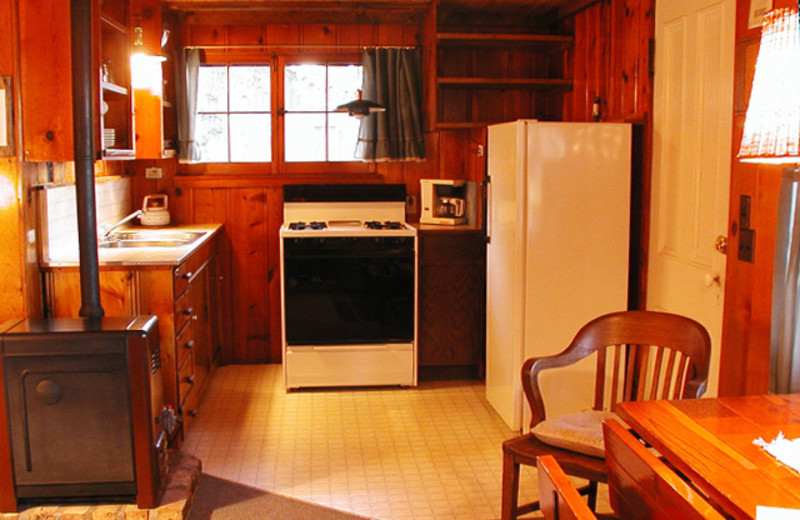 Cabin kitchen at Samara Point Resort.