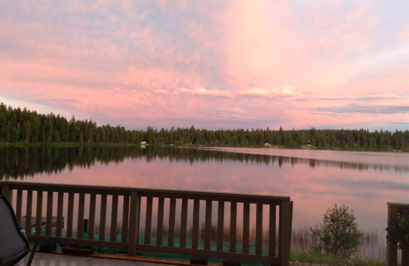 Sunset at Tyee Lake Lodge.