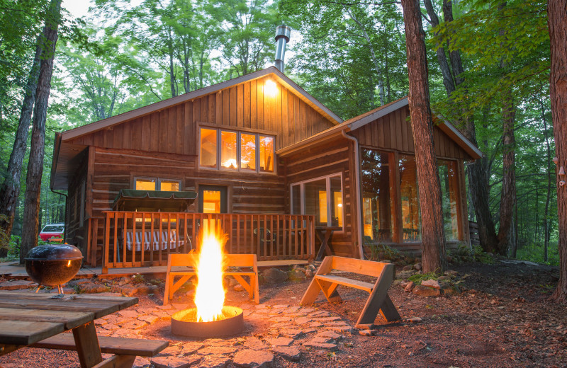 Cabin exterior at Door County Cottages.