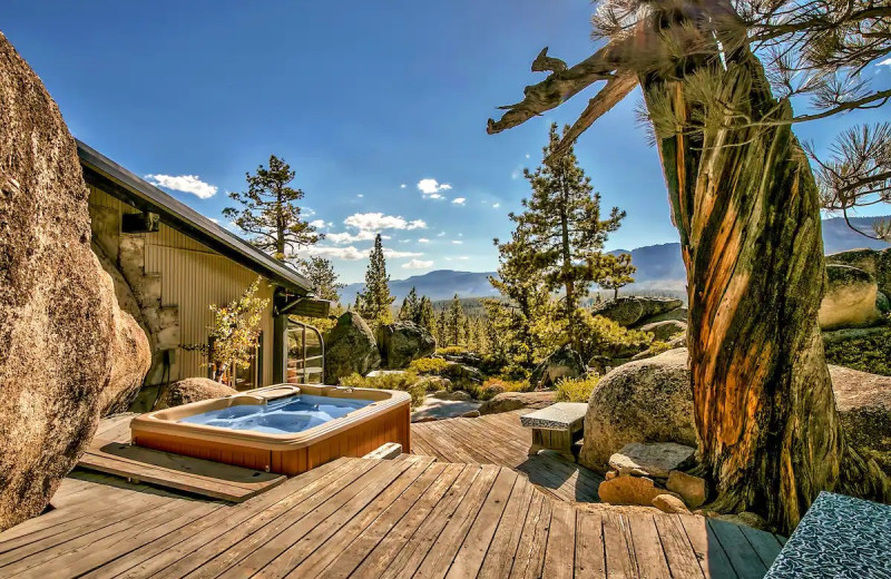 Hot tub at Stonehenge At Tahoe.