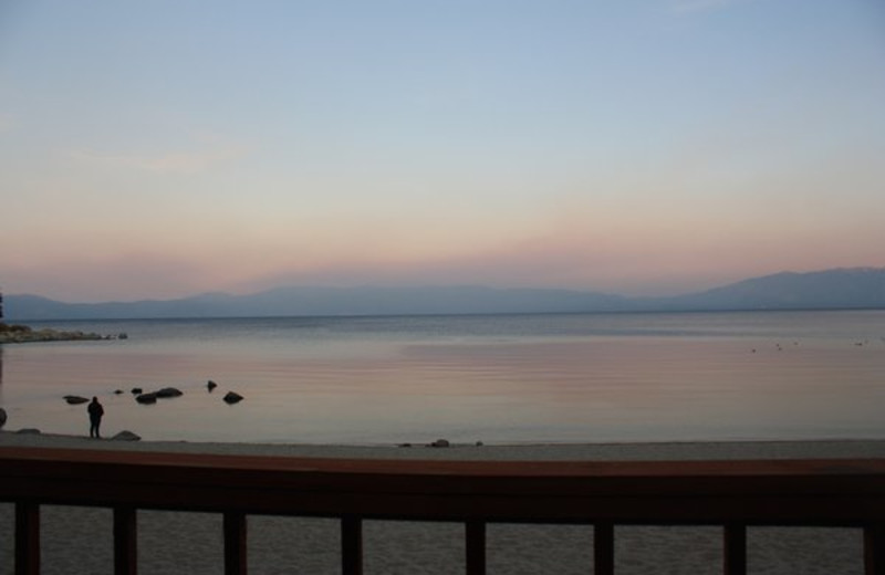 Beach view at Meeks Bay Resort & Marina.