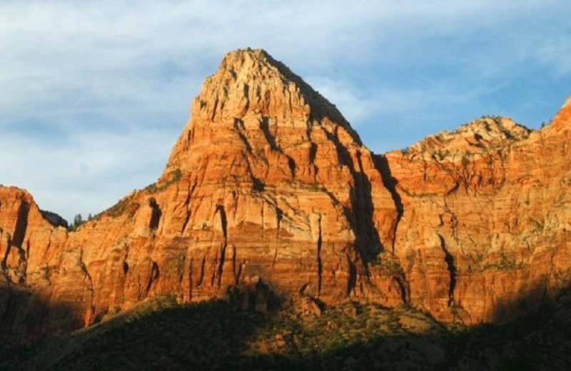 Beautiful mountain view at Zion Ponderosa Ranch.