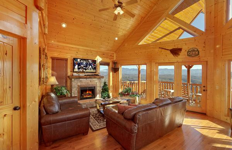 The living room and dining room have an open floor plan.