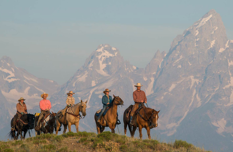 Horseback riding at Triangle X Ranch.