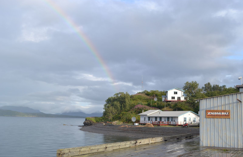 Exterior view of Zachar Bay Lodge.