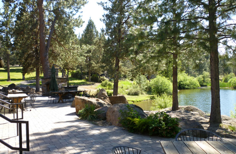 Patio view of Rock Springs Guest Ranch.