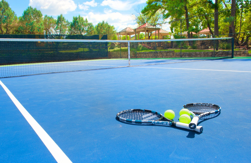 Tennis court at Horseshoe Bay Resort.