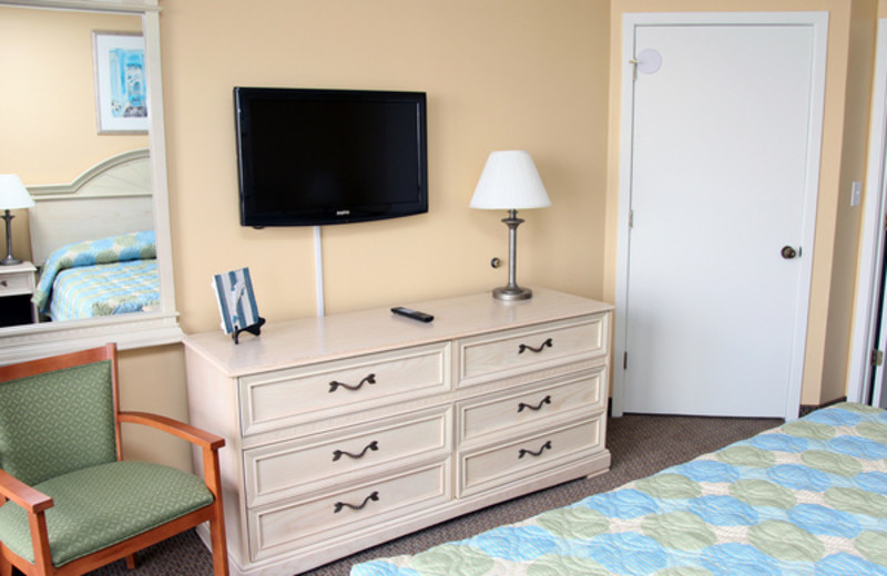 Vacation rental bedroom at Grande Shores Ocean Resort.