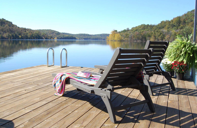 Lake view at Beaver Lakefront Cabins.