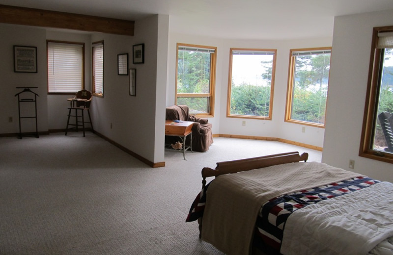 Rental bedroom at Vacation Cottages.