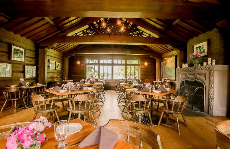Dining at Stout's Island Lodge.