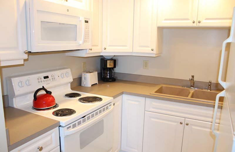 Guest kitchen at Gulfview Manor Resort.