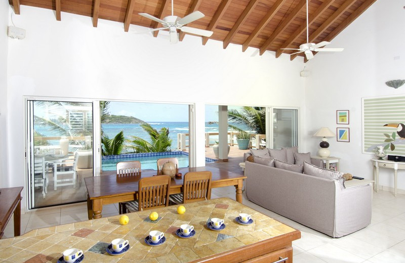 Villa living room at Island Properties Luxury Rentals.