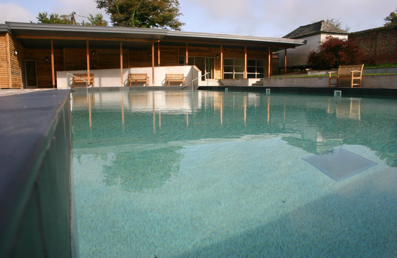 Outdoor pool at Trelowarren.