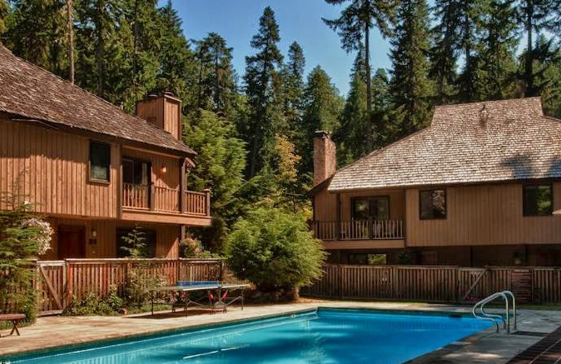 Outdoor pool at Alta Crystal Resort at Mt. Rainier.