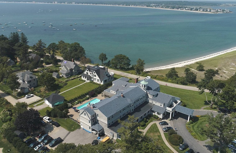 Aerial view of Black Point Inn.