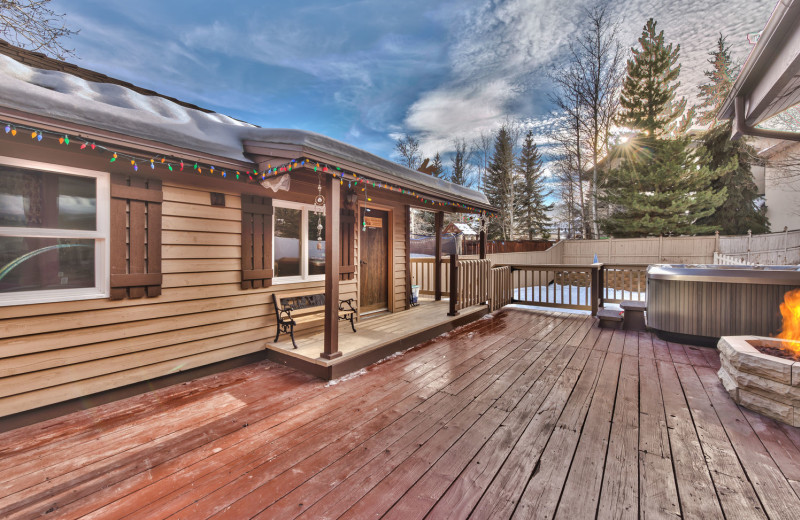 Rental patio at Park City Rental Properties.