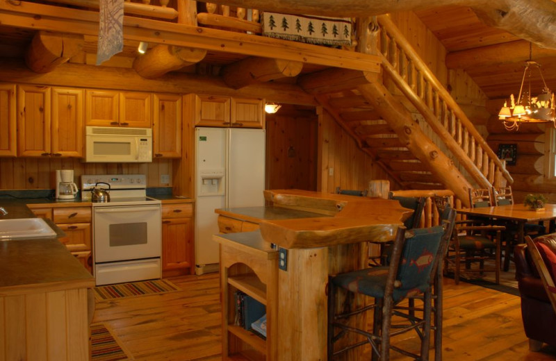 Cabin kitchen at Buckhorn on Caribou.