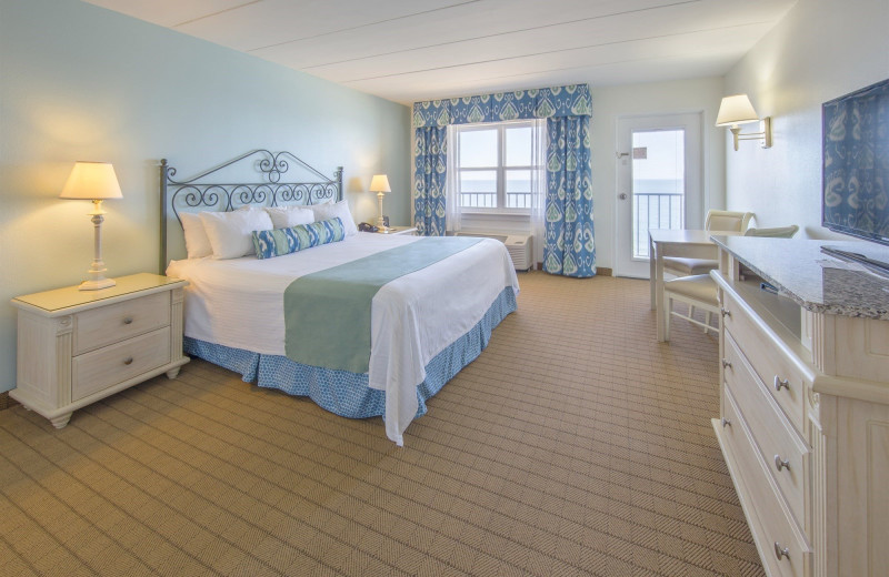 Guest room at Dunes Manor Hotel.