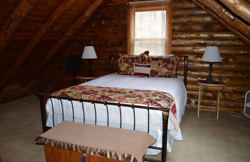 Rental bedroom at Stay Waterfront - Cheat River Lodge & Cabins.