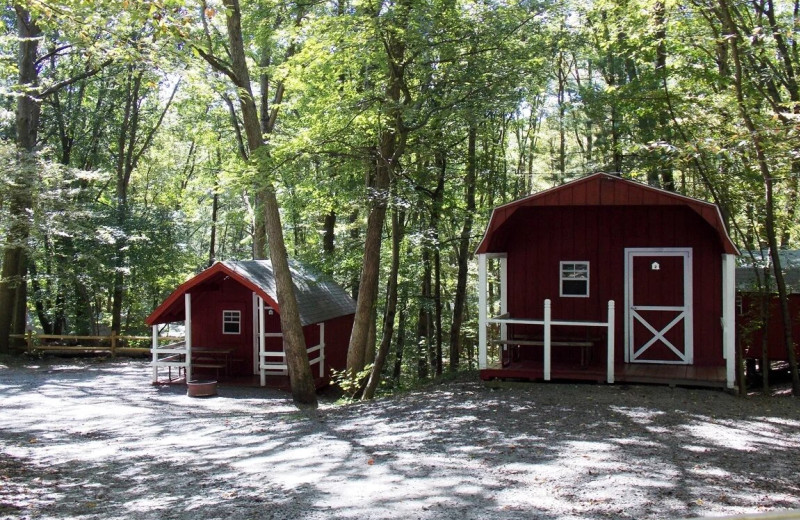 Cabins at Jim Thorpe Camping Resort.