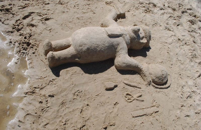 Sand sculpture at Yogi Bear's Jellystone Park Warrens.