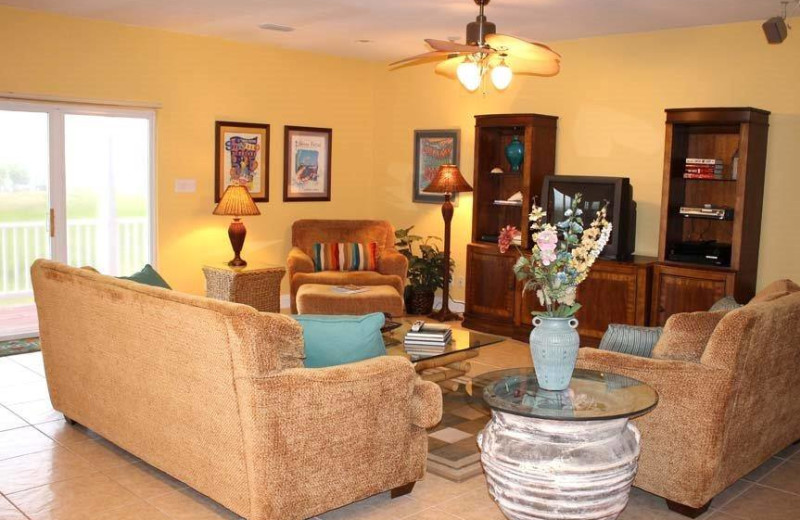 Rental living room at Sunset Properties.