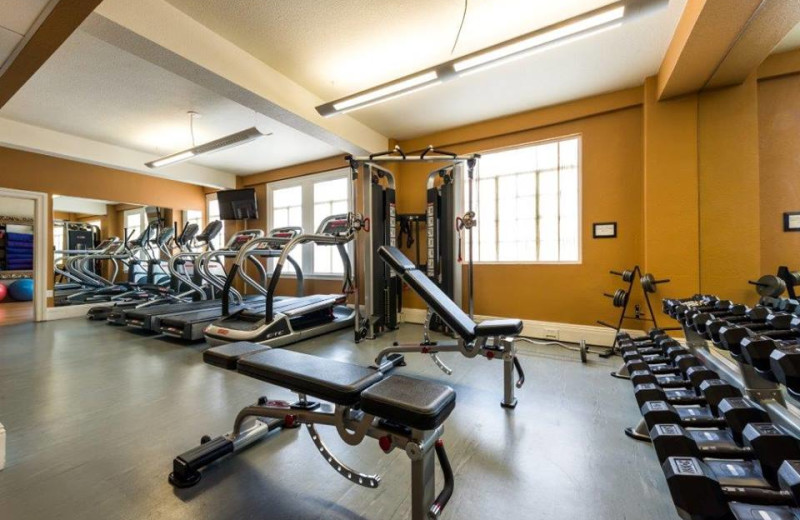 Fitness room at The Sofia Hotel.