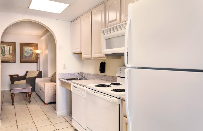 Guest kitchen at Holiday Inn Suites Ocean City.