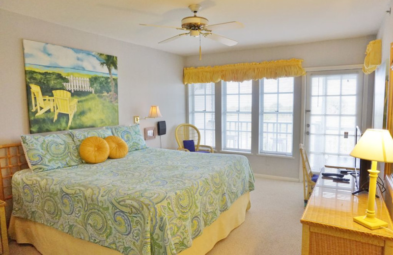 Rental bedroom at Palm Island Resort.