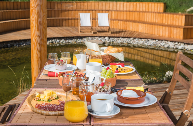 Breakfast at Chateau Ramšak Glamping Resort.