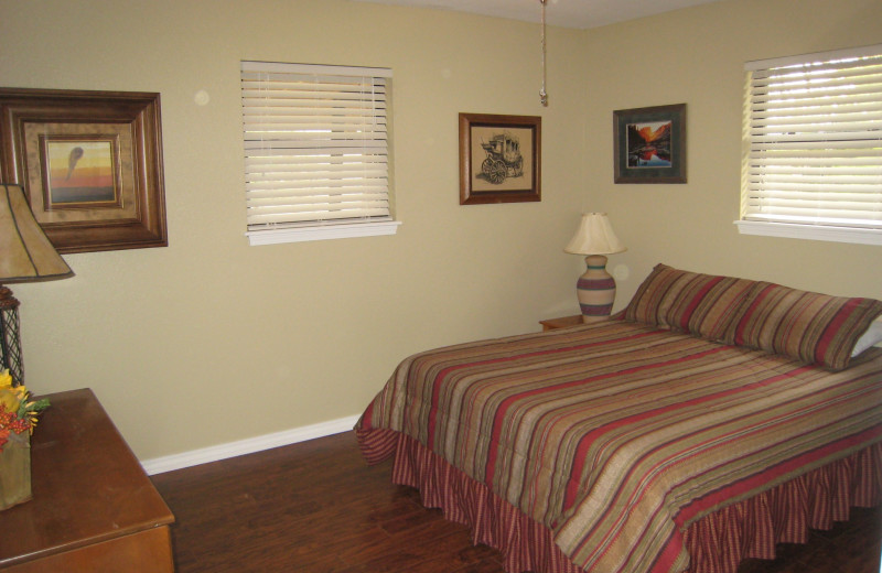 Guest bedroom at Rocky Branch Resort.