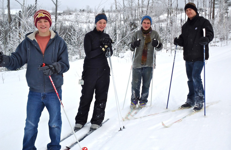 Skiing at Heston's Lodge.