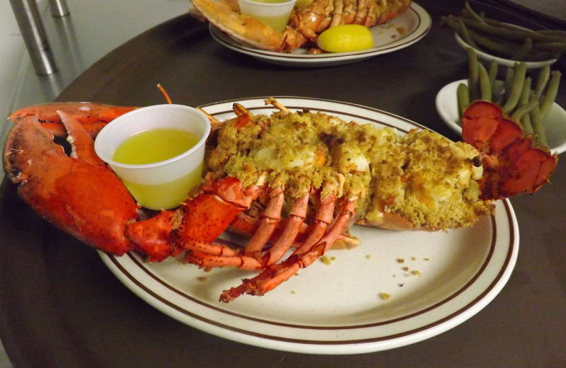 Entree at Sandy Point Beach Resort.