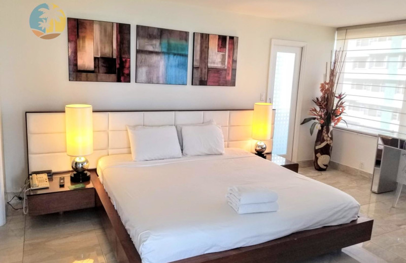 Rental bedroom at HORA Vacation Rentals.