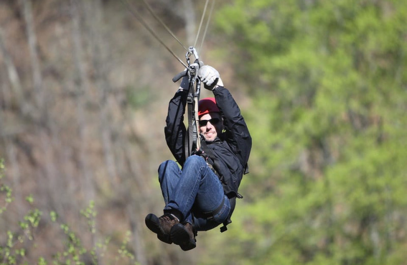 Zip line near Sooke Harbour Resort & Marina.