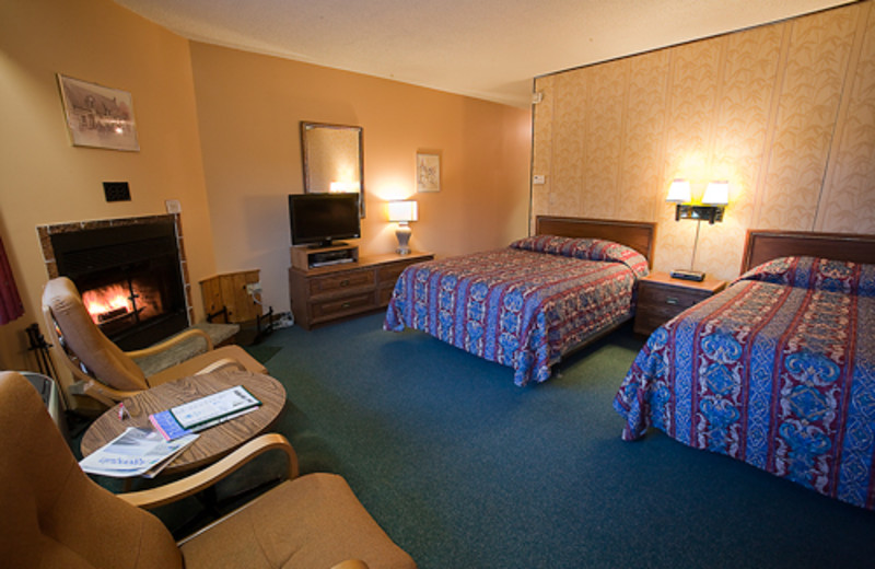 Cabin interior at Blue Spruce Resort.